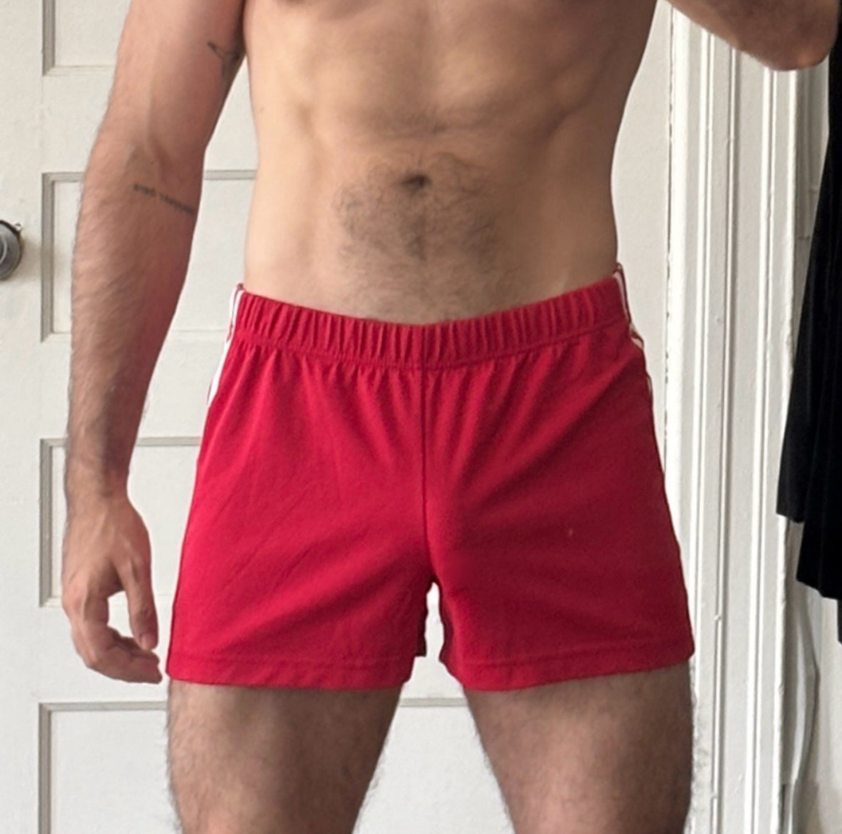 Used Red Gym Running Shorts w/ Extras 💦 📹